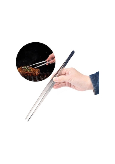 Qerhome Masterchef Et Cımbızı Maşa Pratik Pişirme Cımbızı Çelik Maşa 30cm Profesyonel Şef Cımbızı