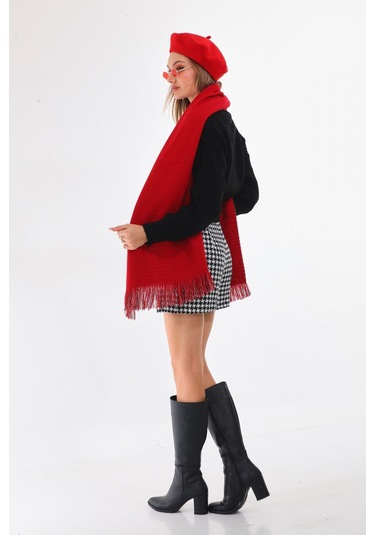 Keçe Ressam Atkı 2.li Set Kırmızı