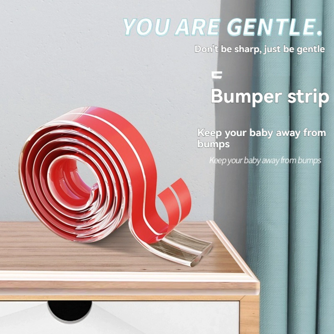 Xiyyadms Çocuklar İçin Şeffaf Masa Köşe Koruyucu Bant - Yumuşak Tamponlama, 20mm Genişlik, 2 Metre/ Rulolu, Kalıcı Yapışkan, Ev Dekorunu Bozmayan Çok Renkli