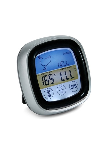 Ulzyvf Dijital Et Termometresi - Dokunmatik Ekranlı, 8 Et Türüne Özel Hassas Ölçüm, Siyah Siyah