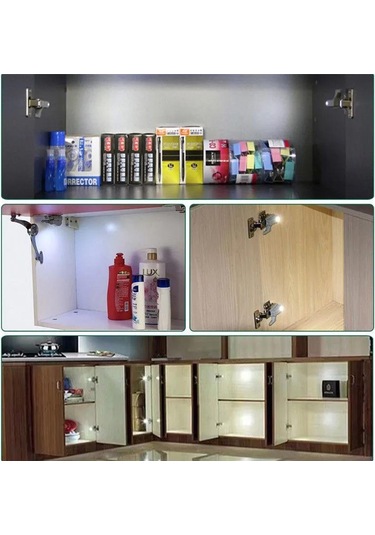 Dofolink Perde Mekanikli Dolap Led Dokunmatik Işık - Beyaz Işık, Pil İle Çalışır Pil Dahil Değil