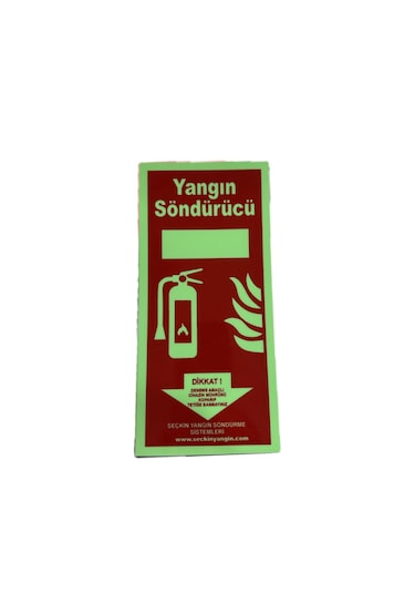 Seçkin Yangın Yangın Tüpü Uyarı Levhası Fosforlu