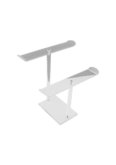 Reedark İki Katlı Akrilik Saç Aksesuarı Organizasyonu - Saç Bantı, Toka, Makyaj Masası Gösterge Rafı Şeffaf