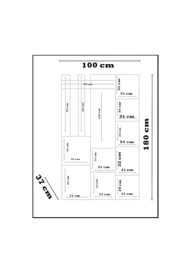 Afillibebek Afilli Nova Kapaklı Aynalı Portmanto Vestiyer Tamamı Mdflam