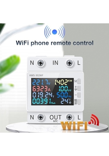 Weichuang01 Kws-302wf 170-270v Çok Fonksiyonlu Ac Weichuang01 Ekran Ray Gerilimi Ve Akım Ölçer