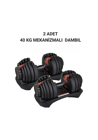 2 Adet 40 Kg Ayarlanabilir Mekanizmalı Dambıl Seti Çiftli