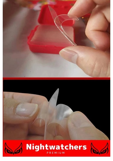 Deluxe Süper Güçlü Yapışkan Kolay Çıkarılabilir Çok Amaçlı 60 Parça Çift Taraflı Şeffaf Bant 2 Adet