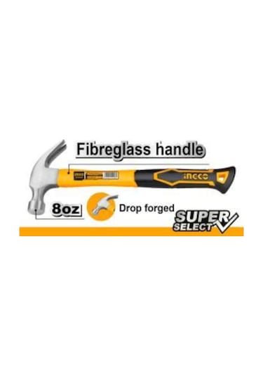 Ingco  HCHS8008 Fiberglass Saplı Çatal Çekiç 220g