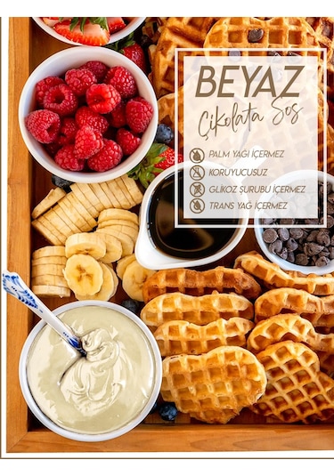Beyaz Çikolata Sos - Waffle& Pankek& Tatlı& Dondurma Sos - 300gr