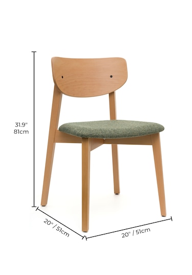 Opus Natural Ahşap 4'lu Mutfak Salon Yemek Odası Sandalyesi