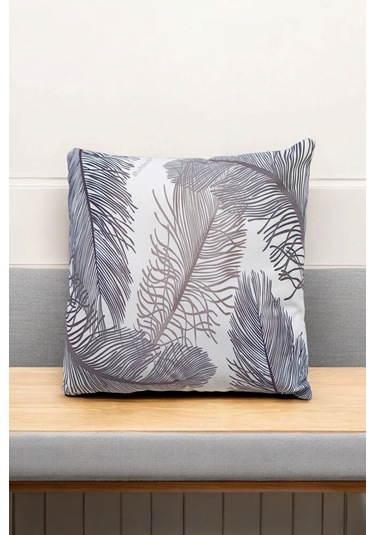 Modern Tarz Dijital Baskılı 4 Lü Dekoratif Kırlent Kılıfı Seti 43x43 Cm Şık Ve Renkli Tasarımlar Gri
