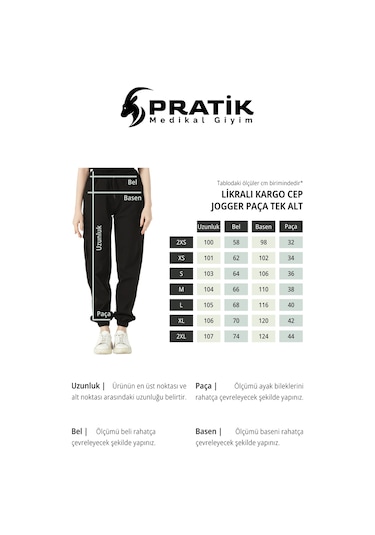 Mor Likralı Kargo Cep Jogger Paça Doktor Hemşire Forması Tek Alt Unisex