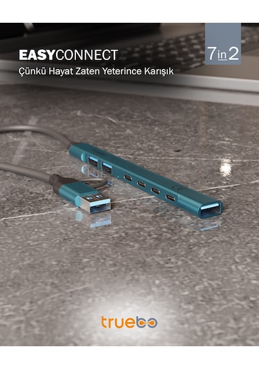 Truebo Easyconnect 7in2 Type-c / Usb 3.0 Hub