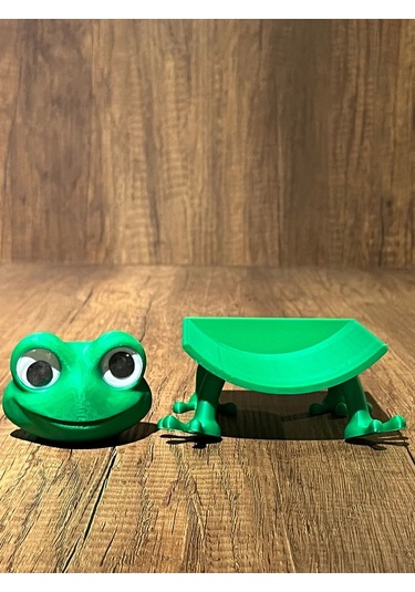 Kurbağa Peçetelik Tuvalet Kağıdı Standı Yeşil
