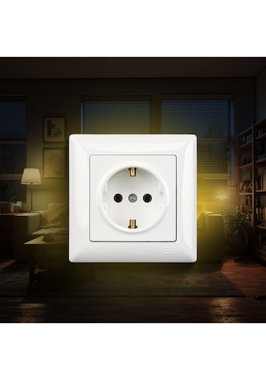 Günsan  Visage Beyaz Topraklı Priz