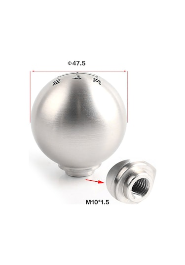 Wezone Honda Civic İçin 6 Vitesli Manuel Vites Kolu Başlığı - Gümüş Renkli, Ergonomik Ve Dayanıklı Metal Gümüş