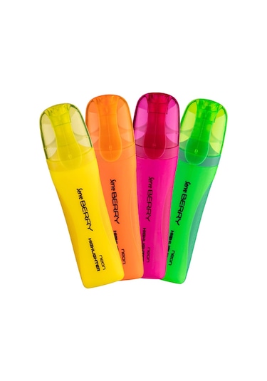 Serve Berry Fosforlu Kalem Neo 4'lü