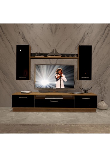 Decoraktiv Trendstyle 5d Mdf Tv Ünitesi Tv Sehpası Pera - Siyah