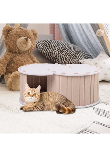 Homyl Kedi Tüneli Yatak Nefes Alabaç Çıkarılabilir Kapak