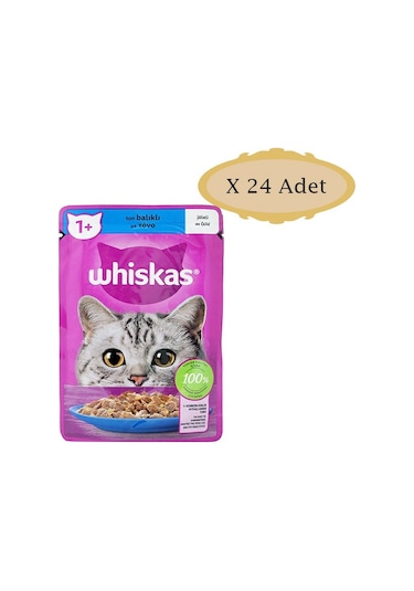 Whiskas Pouch Ton Balıklı Yetişkin Kedi Mama 24 x 85 G