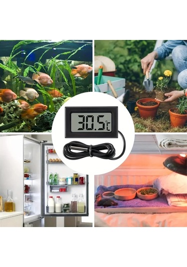 Boatshop1 6 Adet Lcd Ekranlı Mini Dijital Nem Ve Sıcaklık Termometresi Su Isıtıcısı Sera Kutuları İçin Dış Mekan Nem Ölçer Santigrat