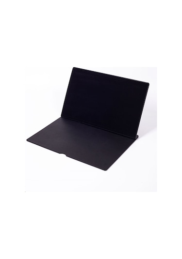 Turgut Office Deri Kapaklı Masa Sümeni Siyah Gold Detaylı 50 x 35 CM