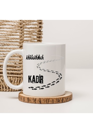 Kişiye Özel Aile Ve Ayak İzleri Tasarımlı Kupa Bardak Beyaz