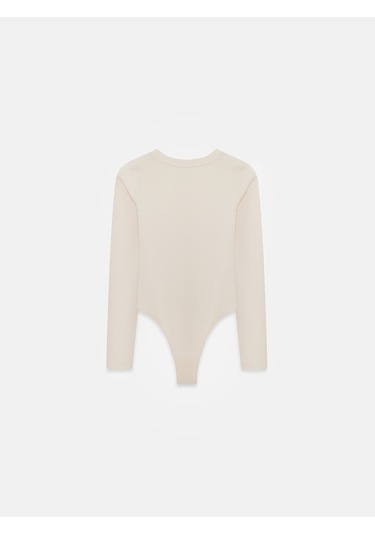 Dilvin 32695 Uzun Kollu Bodysuit-taş Taş