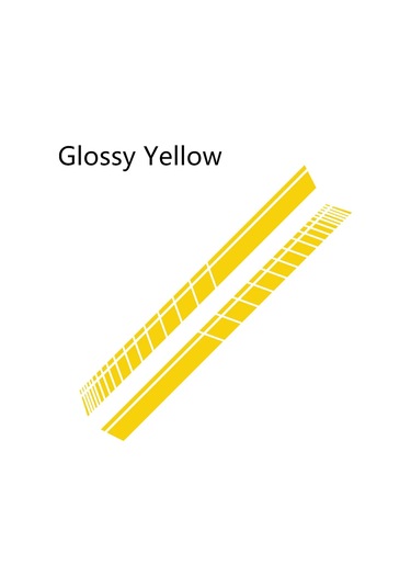 2 Araba Eteği Çıkartma Uzun Çizgili Otomobil Vinil Film Sargılama Çıkartma Ayarlama Glossy Yellow 1 Piece Set