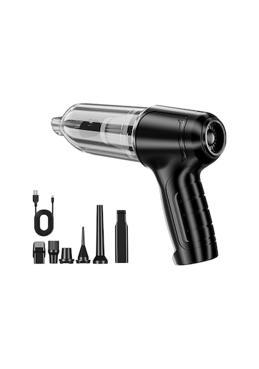 Suntek Araba Vakum Süpürgesi Tip C Port Hızlı Temizlik Siyah Siyah