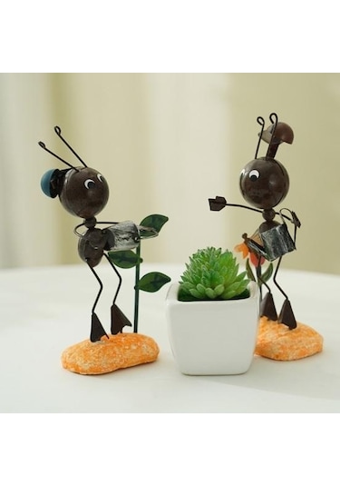 Minyatür Heykel Narin Hediyeler Demir Güzel Canlı Görüntü El Yapımı Mini Okuma Karınca Dekorasyon Ev Dekor E