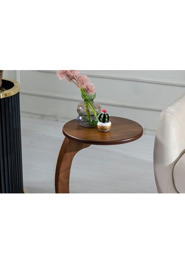 Lunora Ceviz Ahşap C Yan Sehpa Ceviz