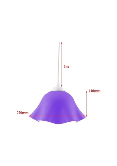 Novahub Sarı Çiçek Şekilli Modern Tavan Sarkıt Avize Abajur Kırmızı 270x140mm E27 Sarı