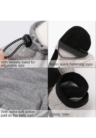 Vkemall Kedi Ameliyat Sonrası Kıyafeti - Pamuklu, Yara Korumalı, Yalama Ve Tırlama Engeli - Gri Renk S Boyutu