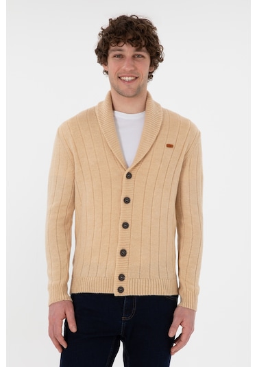 U.s. Polo Assn. Erkek Kum Hırka Triko 50297061-vr085 Kum