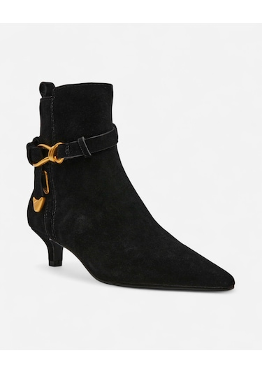 Steve Madden Roller Black Sued Kadın Siyah Topuklu Bot Roller