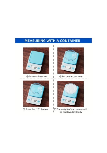 Willowhaven Mavi Elektronik Terazi, Renkli Tasarım, Lcd Ekran, 7 Birim Çevirme, 3kg Kapasite Mavi