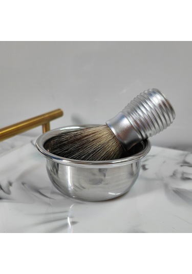 Mufunye Erkek Tıraş Fırçası - Alüminyum Saplı Lüks Yumuşak Kıllar 1 Saat