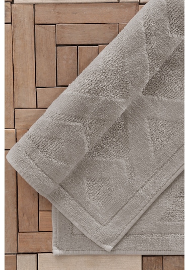 Yataş Bedding Milo Banyo Paspası Seti - Gri (50x60 cm + 60x100 cm) Gri