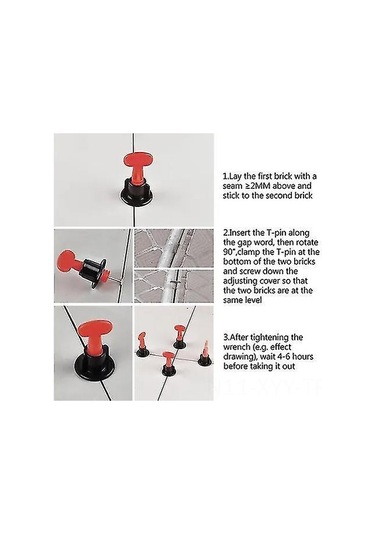 Yaleker Profesyonel Kullanım İçin 100 Parça Fayans Düzleştirici Takımı, 500 Adet 2mm Ped İle, Yeniden Kullanılabilir Fayans Kurulum Aracı