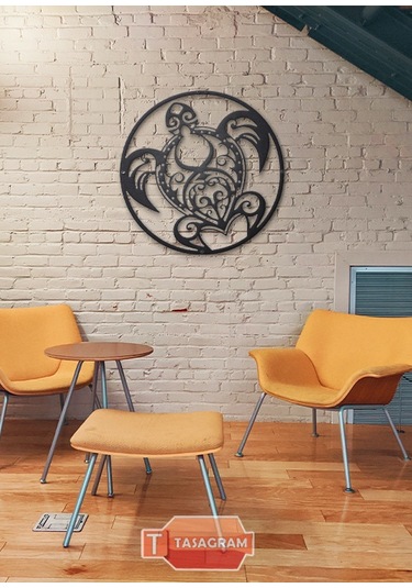 Tosbağa Lazer Kesim Metal Tablo