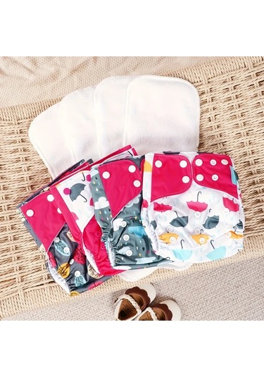 Maxaccess Happyflute 8li Yıkılabilir Bez 6.61 33.07lb Yenidoğan Mikrofiber Yıkama Kumaşı Bulut Kombin Diğer