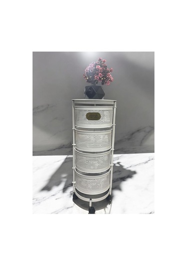 Magic Objects 4 Katlı Beyaz Açılır Kapanır Sebzelik Beyaz