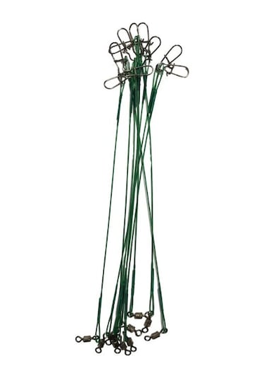 Powerex 25cm. 10'lu Paket Klipsli Bilyeli Fırdöndülü Turna Çinekop Çelik Teli