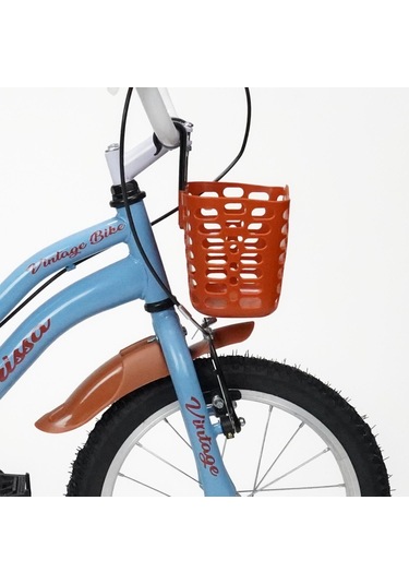 Xbyc 1689 Çocuk Bisikleti Ön Sepet Plastik 16-20 Jant Uyumlu Bisiklet Sepeti Kahverengi Renk