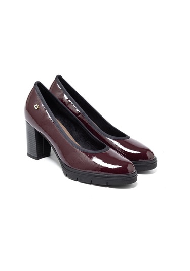 Naplack Nero Topuklu/ Stiletto Kadın 4l5863ds Donna Serena 5863ds Slıde Naplack Bordeaux Naplack Nero