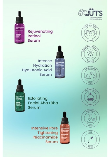 Cosmogenesis Labs Cilt Dönüşüm Serum Seti Vegan (Temel Cilt Serum Seti  (Avantajlı Paket)