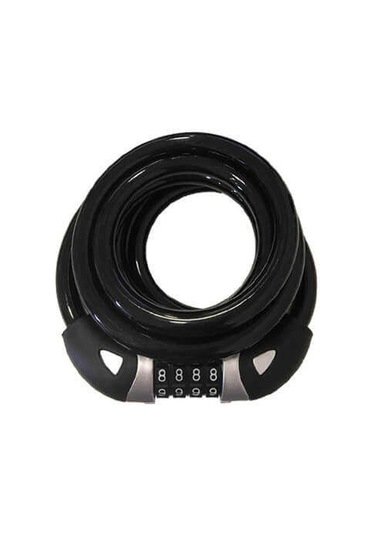 Zozo 3.8X12X180CM 4 Lü Şifreli Halat Kilit Siyah