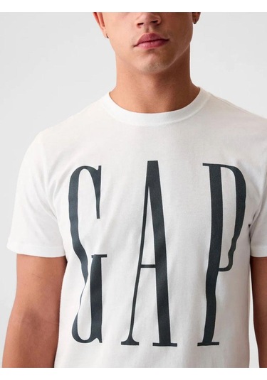 Everyday Soft Gap Logo Erkek T-shirt Beyaz-6058 Beyaz
