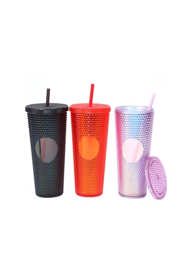 Suofeng 710ml/24oz Büyük Kapasiteli Mat Termos - Sızdırmaz Kapak, Dökülme Önleyici Geniş Ağız Tasarımı Spor/ofis İçin Yeniden Kullanılabilir Plastik Bardak Diğer